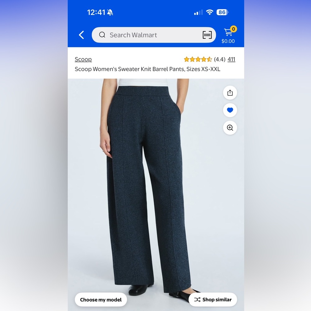 In Search Of - Scoop Women's Sweater Knit Barrel Pants, Sizes XS all colors
